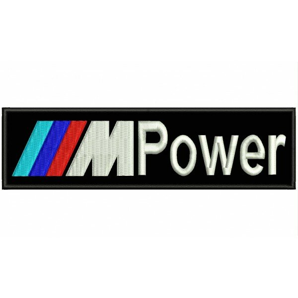 BMW M POWER Iron Patch Toppa Ricamata Gestickter Patch Patch Brode Parche Bordado