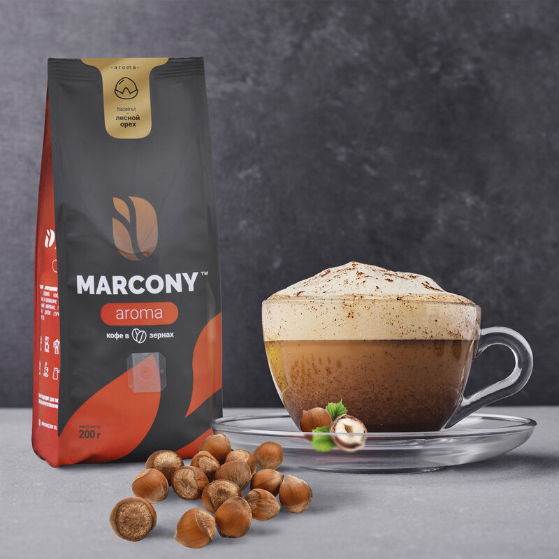 Кофе в зернах Marcony رائحة со вкусом лесного ореха