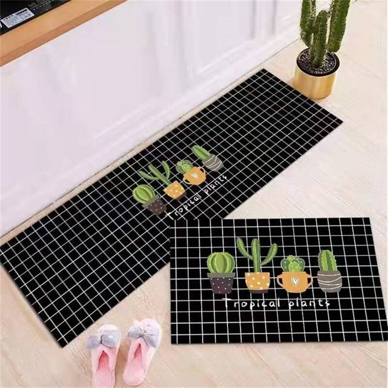 Square Kitchen Rug Anti-slip Absorbent 21 Styles Printed Mat Nordic Modern Home Bathroom Teen Doormat