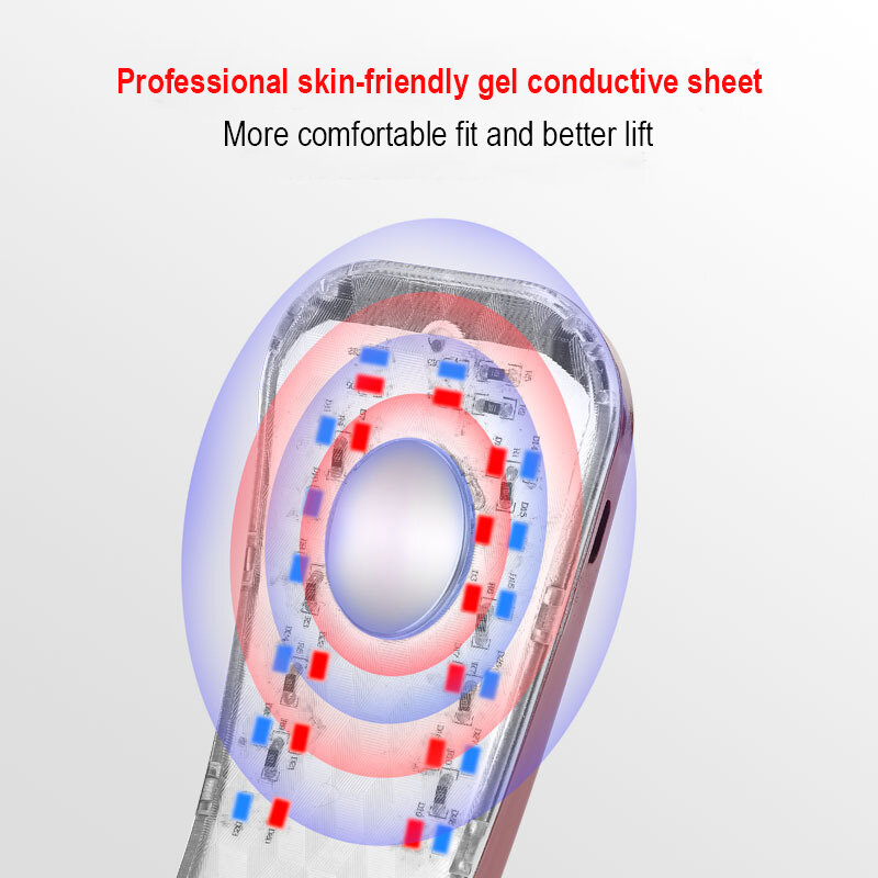 Dispositivi di sollevamento facciale a forma di V massaggiatore rosso blu LED filo fotonico macchina più sottile facciale doppio mento rimozione guancia cintura di sollevamento