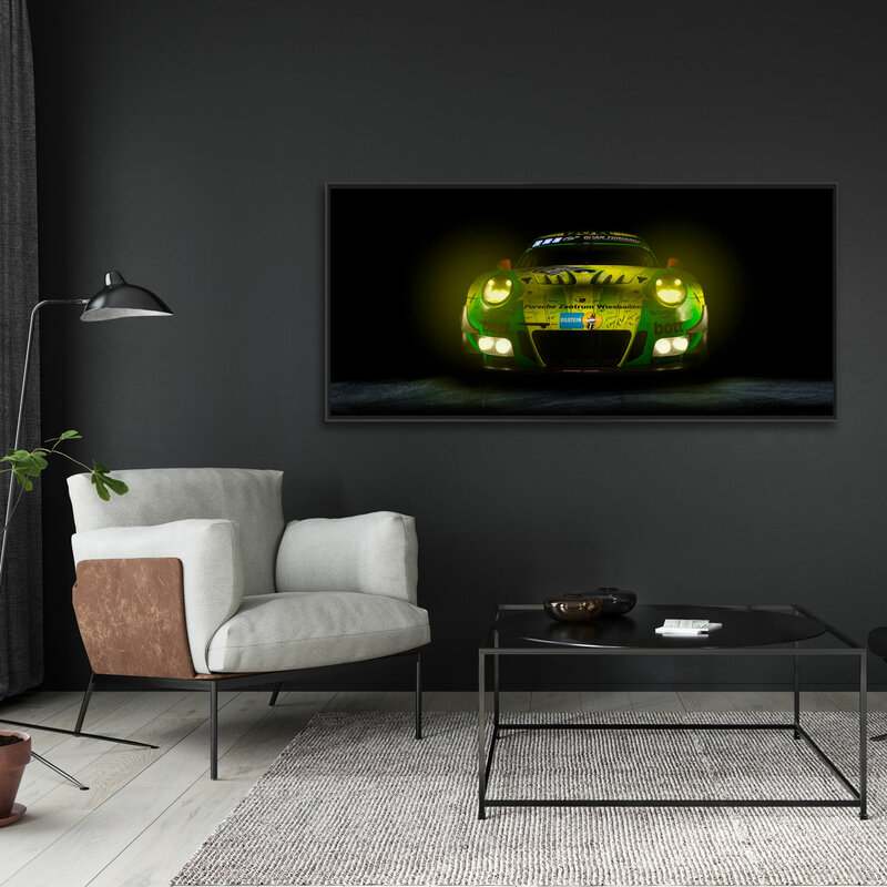 Manthe-racing drukowany obraz GT3 R Grello samochód wyścigowy plakat wydruk płótna malarstwo Home Decor obraz ścienny do salonu