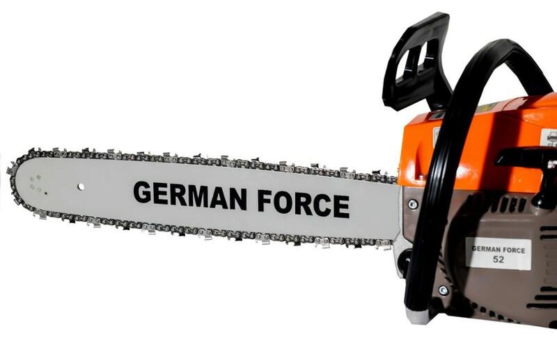 Gasolina motosserra força alemã 52cc espada 50cm motor 2 tempos de garantia