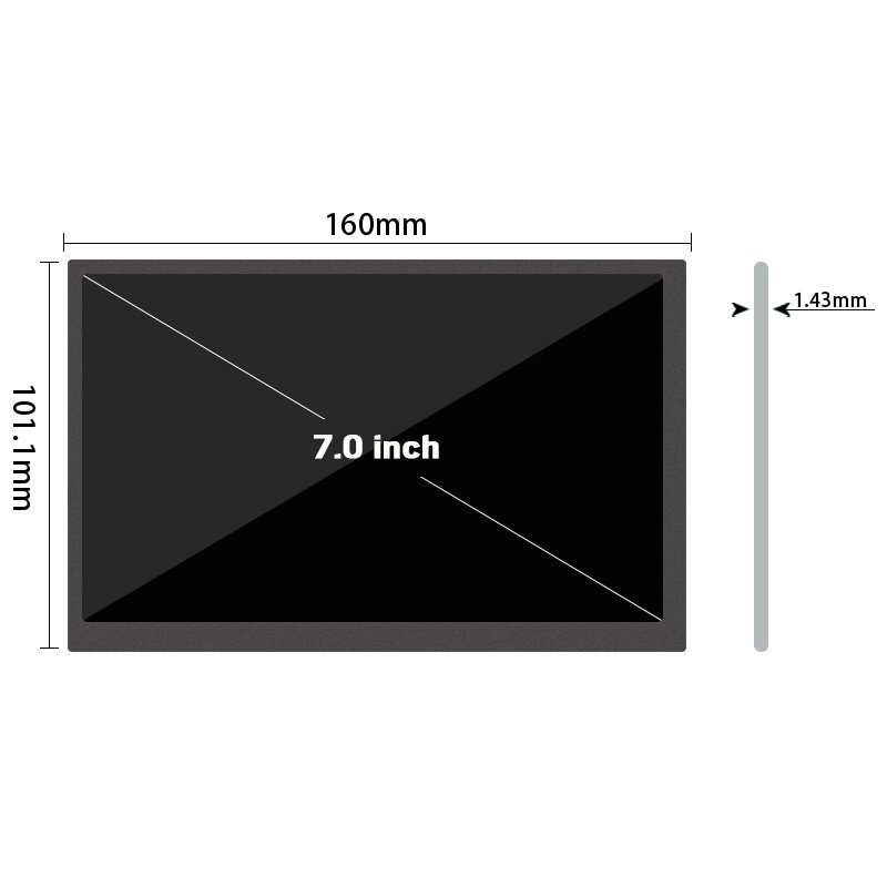 Écran LCD MIPI 7 pouces, résolution EE070NA-01L, 1024x600, luminosité 350, vente directe