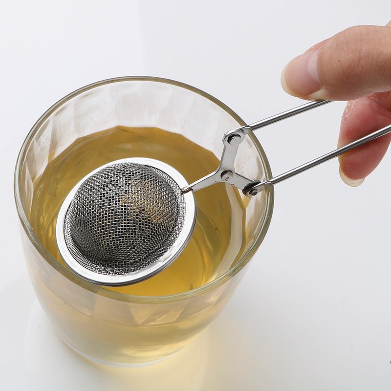 Difusor de filtro de malla esférica de acero inoxidable 50, mango de bola de té