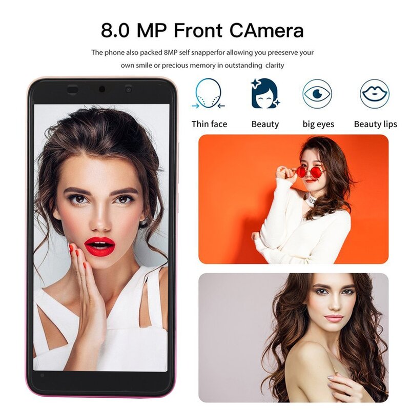 Y50 Pro smartfon z androidem 5.8-calowy duży ekran Dual SIM Dual Standby Fashion High Definition 8 Core