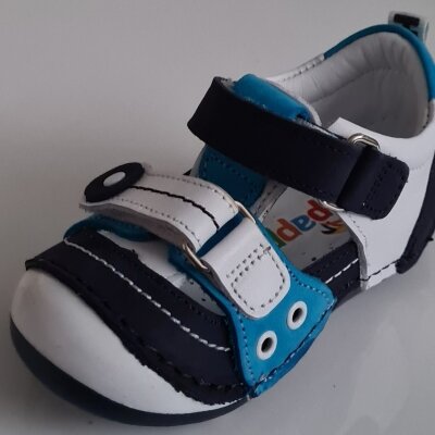 Pappikids Model(0121) Boy's First Step Orthopedic Leather Shoes