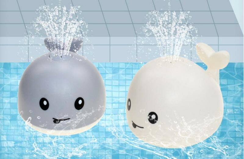 Mainan Mandi Kolam Renang Lucu Hewan Whale Cahaya Air Mancur, Hadiah Terbaik untuk Bayi Laki-laki dan Perempuan