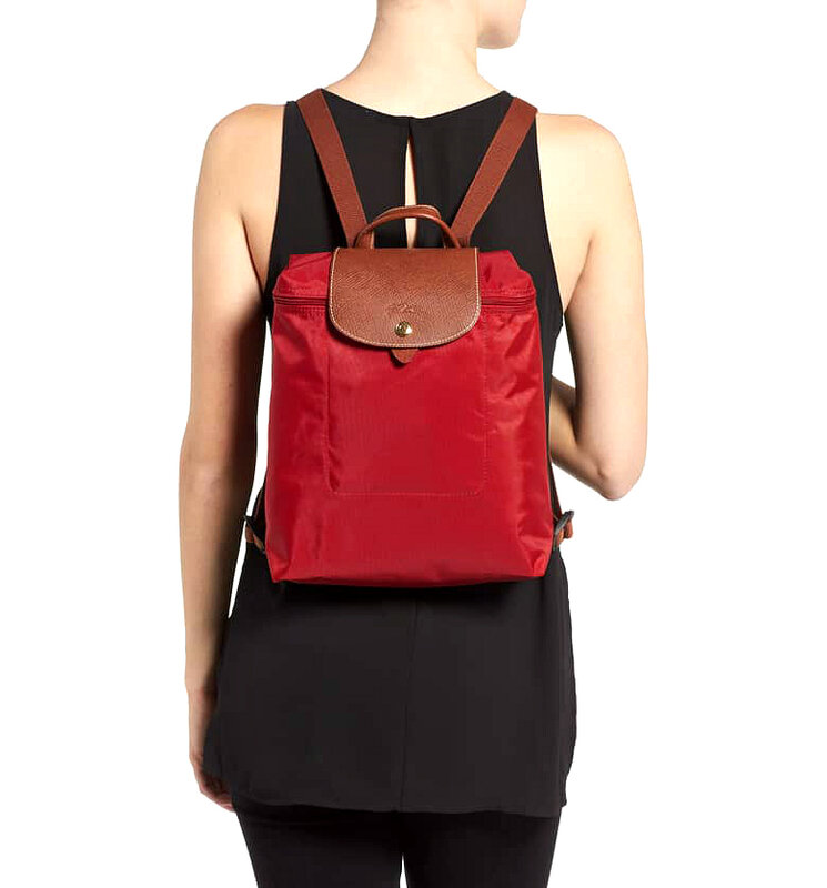 패션 나일론 배낭 여성 LC 배낭 클래식 수 놓은 말 방수 접는 캐주얼 라이트 가방