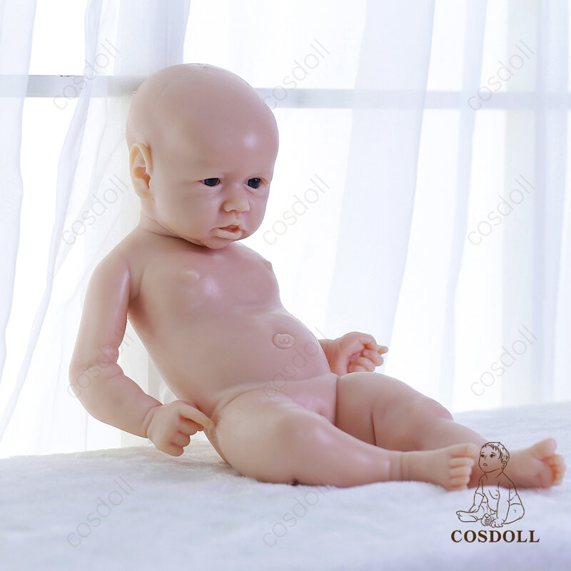 Renascer bebê menina 57cm realista bebê renascer, silicone, diy em branco reborn boneca inacabada sem pintura, bonecas renascer #05