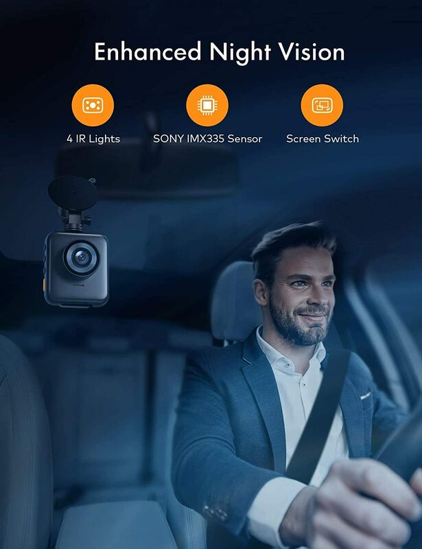 APEMAN-Cámara de salpicadero Dual C880, grabadora de conducción frontal y interior de 1080P, visión nocturna IR Sony para conductores de Taxi, gran angular de 170 °