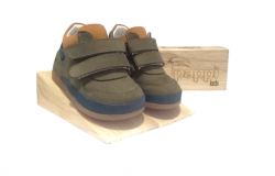 Pappikids modelo (h9h) menino primeiro passo sapatos de couro ortopédico