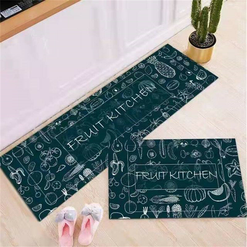 Printing Kitchen Rug Nordic Style Non-slip Easy to Clean Cute Square Bathroom Living Room Floor Mat Home Decor Door Rugs