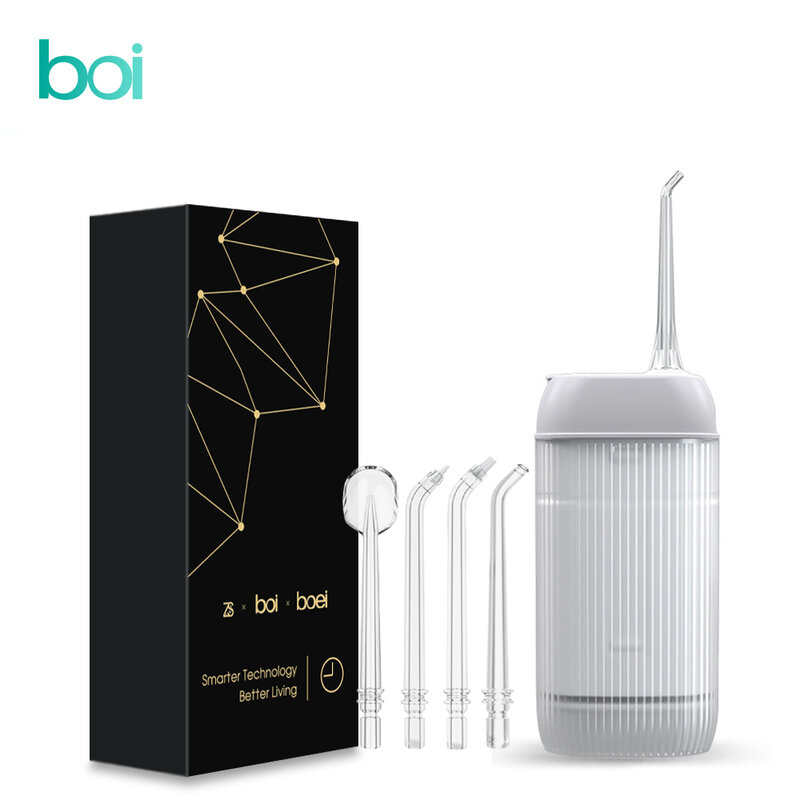 Boi 5 Modes Adult High Frequency Safety Dental Water Jet Small Portable Wireless Retractable Oral Irrigator Concealable Nozzle
