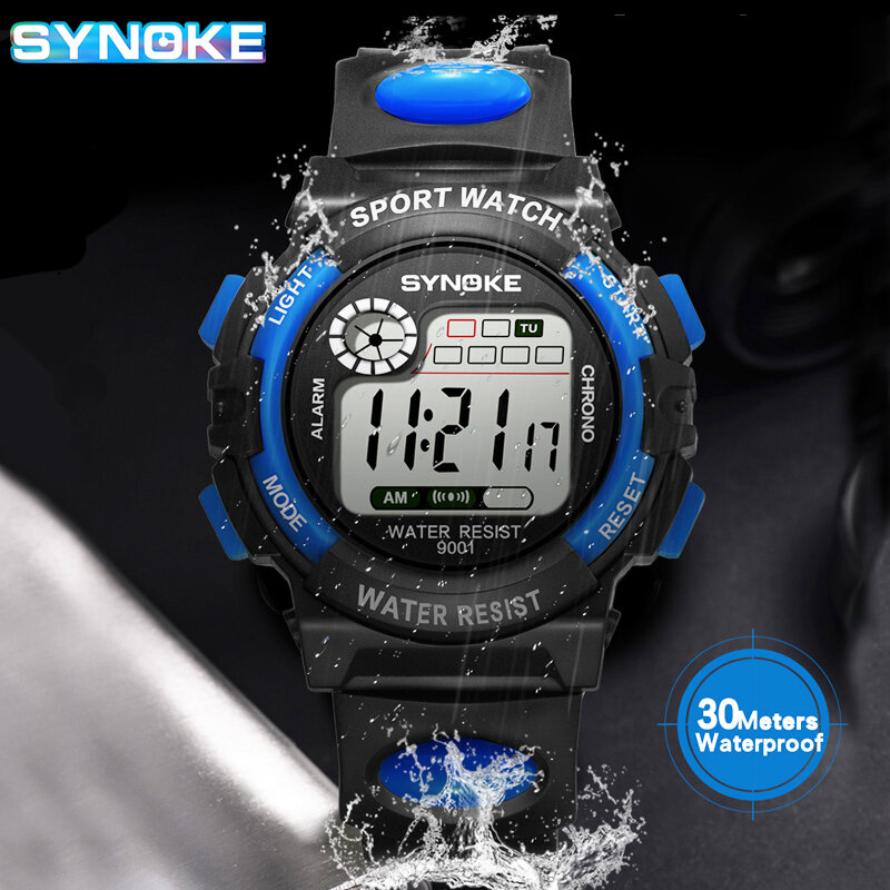 Reloj deportivo Digital para niños y niñas, pulsera electrónica militar, resistente al agua, regalo