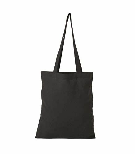 Bolso de mano con asa larga, bolsa de compras de algodón sin estampado, color crema, blanco y negro, informal, a la moda