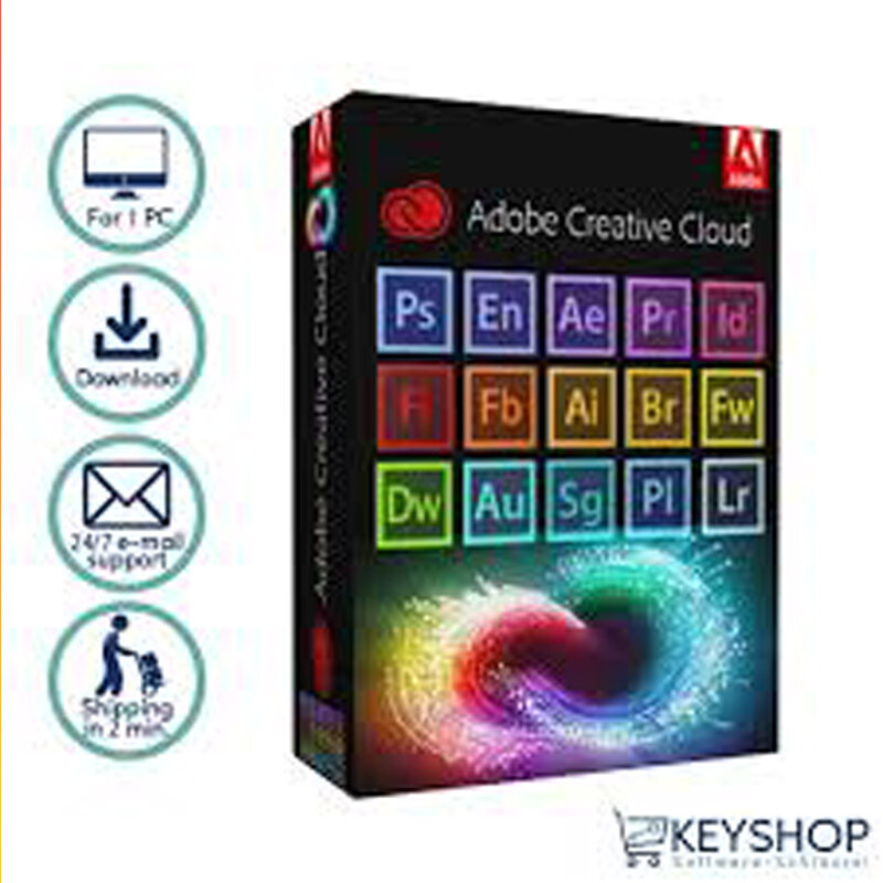 Adobe Creative Cloud 2021 Master Collection, Windows original, Version complète, Activation à vie, multilingue