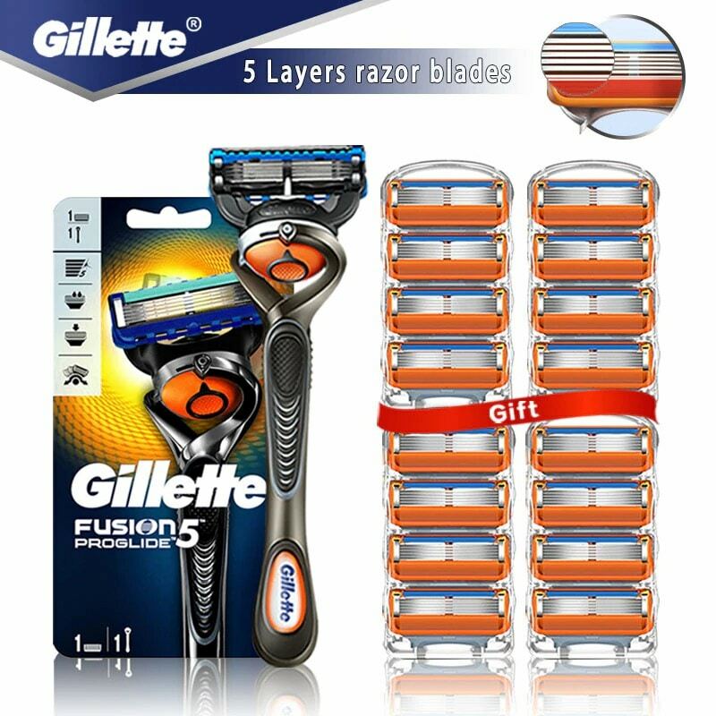 Rasoio di sicurezza Gillette Fusion 5 Proglide rasoio dritto per uomo macchina da barba con lame cassette da barba per barba Shavette