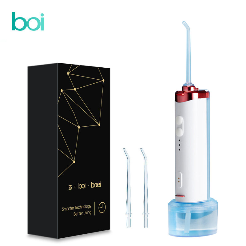 Boi IPX7 – irrigateur buccal à Induction magnétique, jet dentaire amovible pour la Protection des gencives des adultes, buse remplaçable