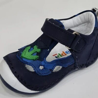 Papikids-zapatos de cuero para niño, calzado de primeros pasos, anotomiccuero, modelo (0113)