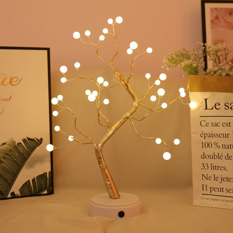 LED lampka nocna z USB Mini światełka choinkowe Garland marzycielski musujące dla dzieci sypialnia rodzina świąteczne dekoracje do domu oświetlenie