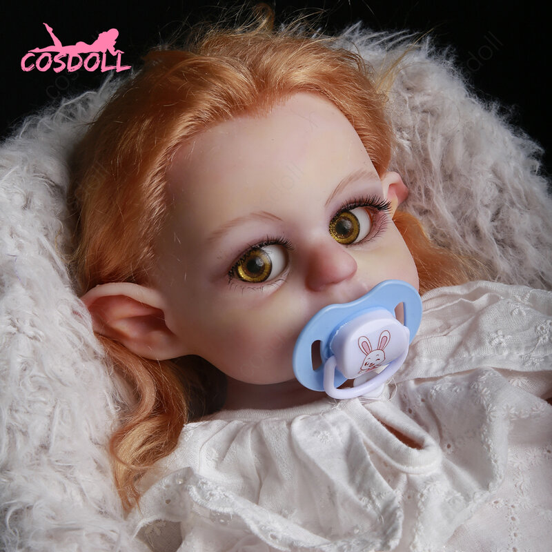 Boneka Terlahir Kembali 42CM 2.5KG Boneka Bayi BeBe Padat Silikon Penuh Balita untuk Mainan Anak-anak Mainan Puting Telinga Besar Elf Realistis #16