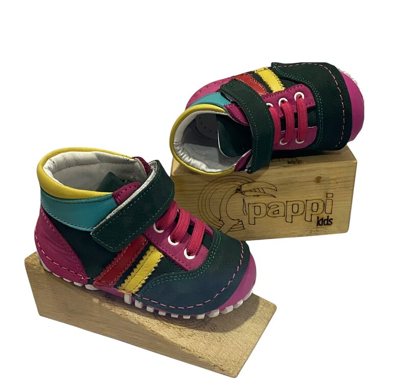 Pappikids modelo (70) meninas primeiro passo sapatos de couro ortopédico