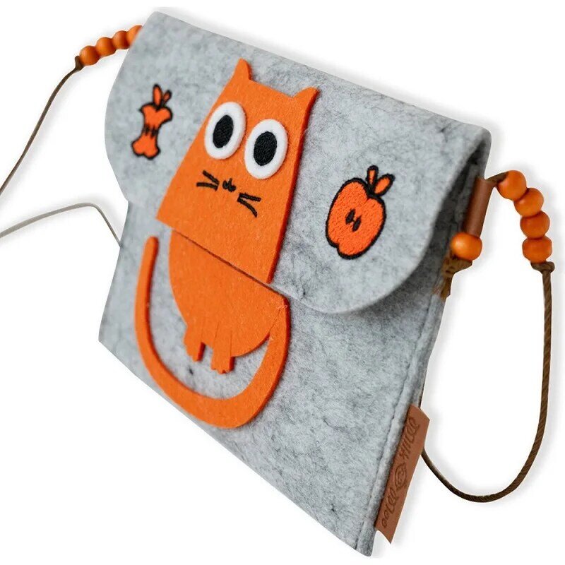 Bag for Kids with Chubby Cat, Made of Felt, Made in Turkey, Elegant, Stylish and Useful, Affordable Prices