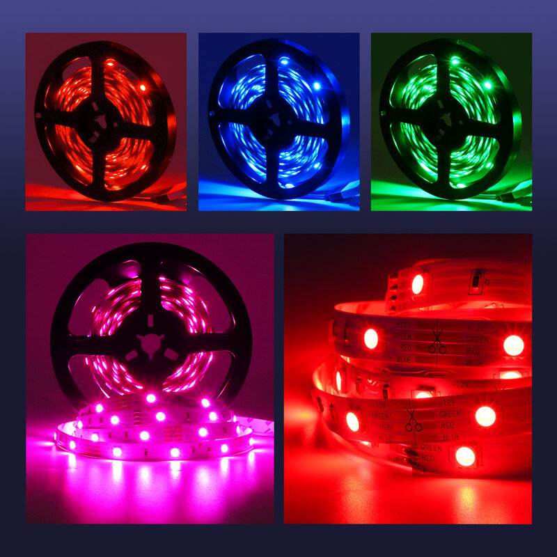 Tira de luces Led inteligente Tuya Zigbee, cinta Multicolor para decoración de habitación, Bluetooth, Wifi, DC12V, SMD5050