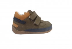 Pappikids modelo (h9h) menino primeiro passo sapatos de couro ortopédico