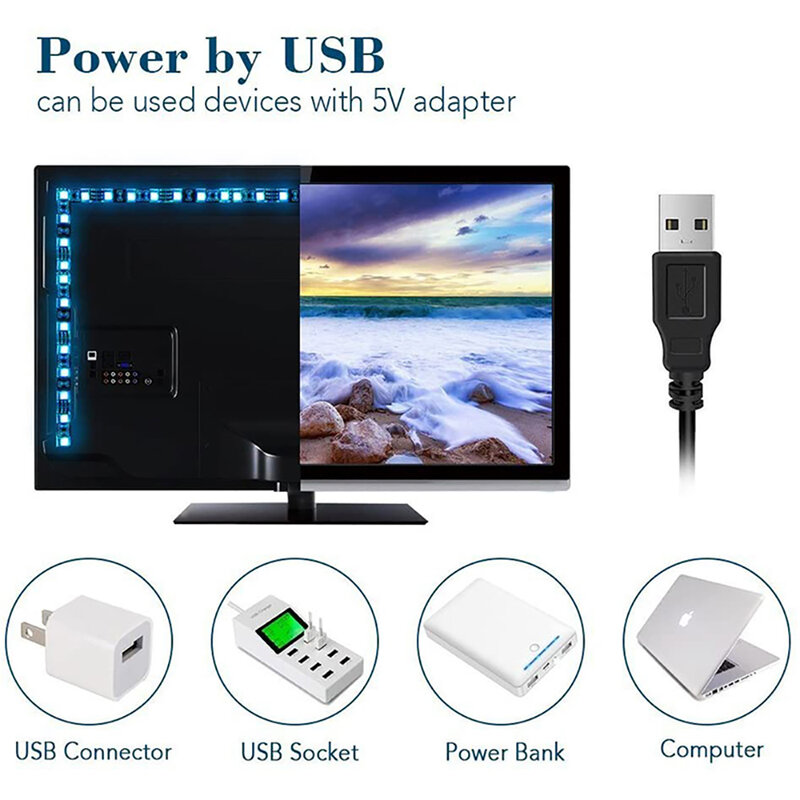 LED Streifen Lichter SMD USB 5V 5050 APP Bluetooth steuer 1M-30M Flexible Diode Geeignet Für partei Und Haus Dekoration