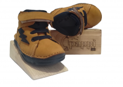 Pappikids modelo (h151h) menino primeiro passo sapatos de couro ortopédico