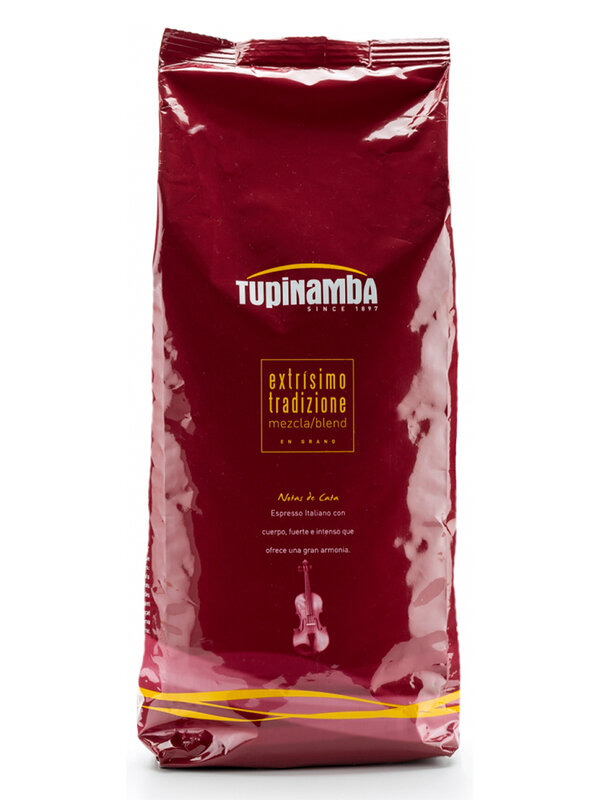 Tupinamba Extrisimo Tradizione Café Mezcla paquete de 1 kg 80 % Natural 20 % Torrefacto