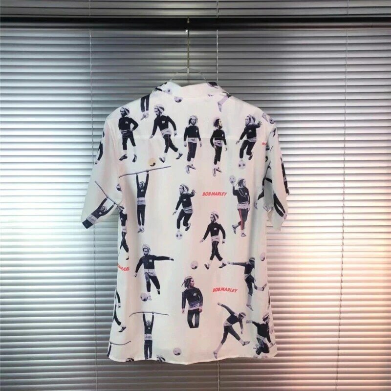 디지털 프린트 셔츠 남성 여성 1:1 고품질 스트리트웨어 캐주얼 탑 티셔츠, 여름 스타일