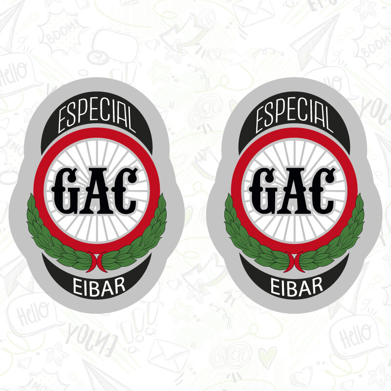 2x PEGATINA VINILO логотип GAC VINILOS BICICLETA Classic G.A Винтаж