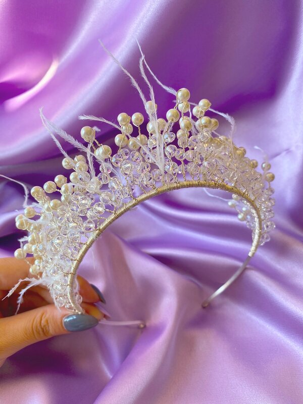 Mutiara Kristal Beaded Bridal Crown