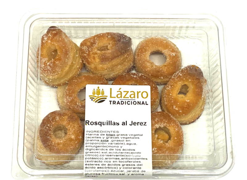 Lázaro Pack Surtido 2 Blister Rosquillas Al Jerez. 600 g, 1 rosquillas Jerez originales 300g y 1 de Rosquillas Jerez chocolate.