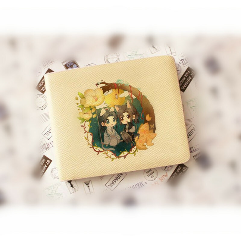 The Husky And His White Cat Shizun Chu Wanning Mo Ran Cosplay Folding Wallet Student Coin Purse Unisex Anime Short Long Wallet