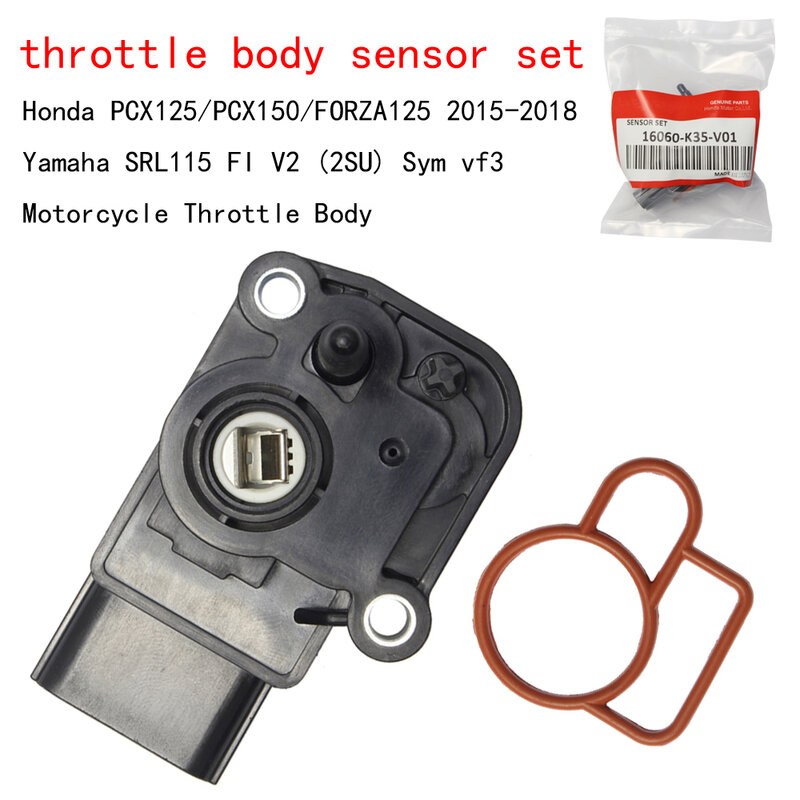Set Sensor posisi katup penutup Tps Tps untuk Honda PCX125/PCX150/FORZA125 2015-2018 Yamaha SRL115 FI V2 (2SU) Sym vf3