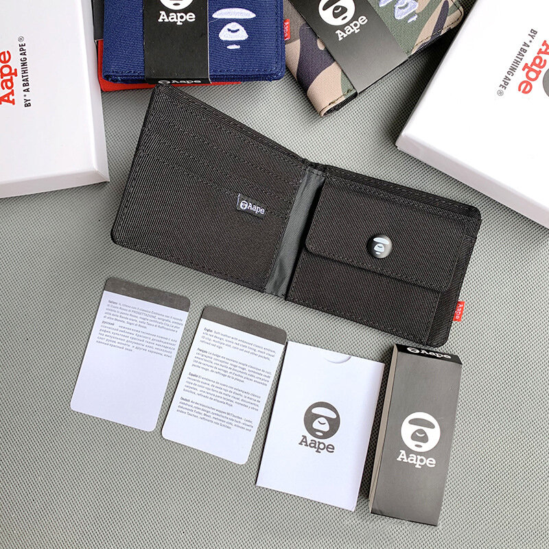 New Carharttt Simple Short Double Fold Wallet Zero Wallet CARHARTT Short Waterproof Fabric Wallet Zero Purse Wallet For Men