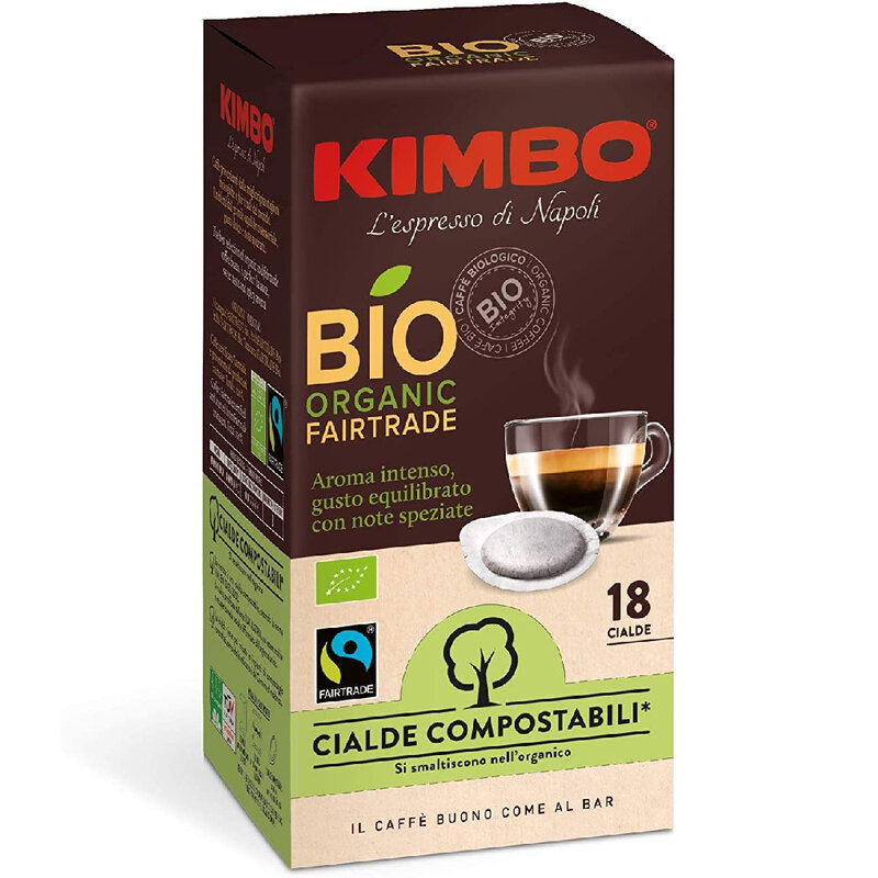 Dosetes de café compostáveis, kimbo-intensificação, marrom (100 dosetes)