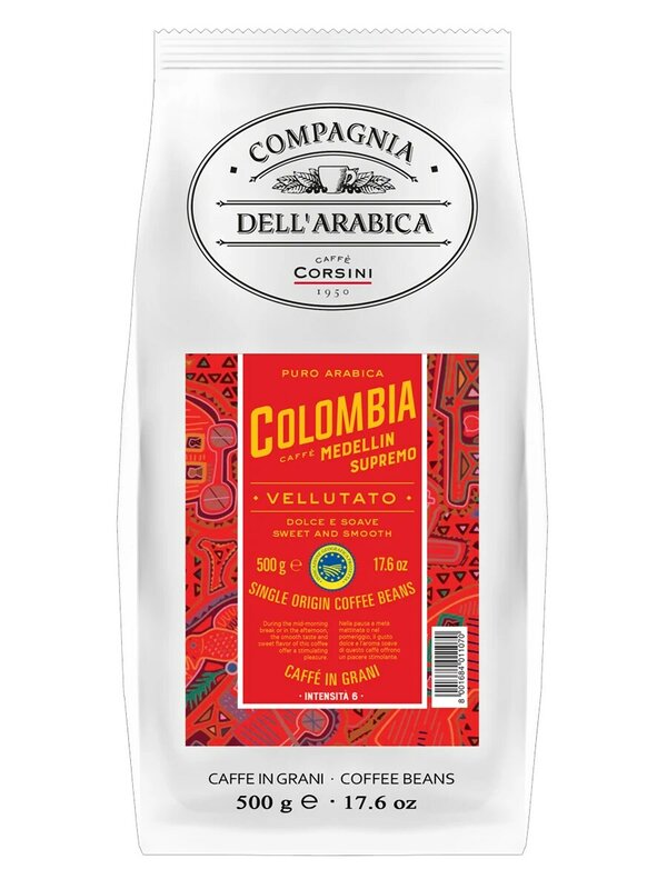 Кофе в зернах Compagnia Dell'Arabica Colombia Medellin Supremo Дель арабика Колумбия 500г.