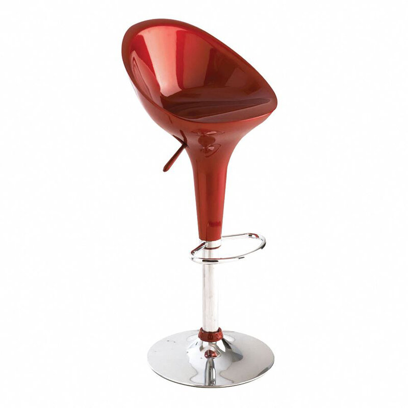 Waaw-taburete de Bar para cocina, sillas hogareñas ajustables con patas de polipropileno inoxidable, color negro, blanco y rojo, muebles de oficina