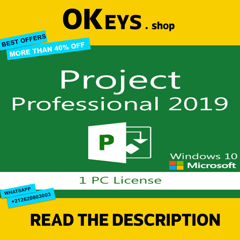 {Microsoft Project 2019 Professionele Licentiesleutel (Dit Een Originele Sleutel)}