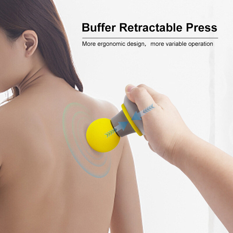 Portátil mini bolso massagem arma portátil profunda tecido muscular relaxante massageador elétrico para corpo pescoço alívio da dor nas costas 6 nível