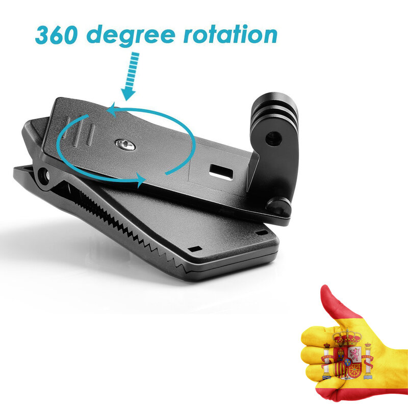Quik Release 360 rotary Zaino Clip brace recre-montura veloce cappello clip per GoPro Hero7 6 5 4 3 2 il mio SJCAM