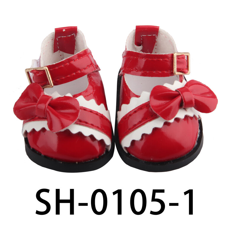 女の子のための革の人形の靴,韓国の人形の靴,ミニリボン付きの靴,アメリカの靴14インチの女の子のための靴,exo,ロシアの人形,5.5cm