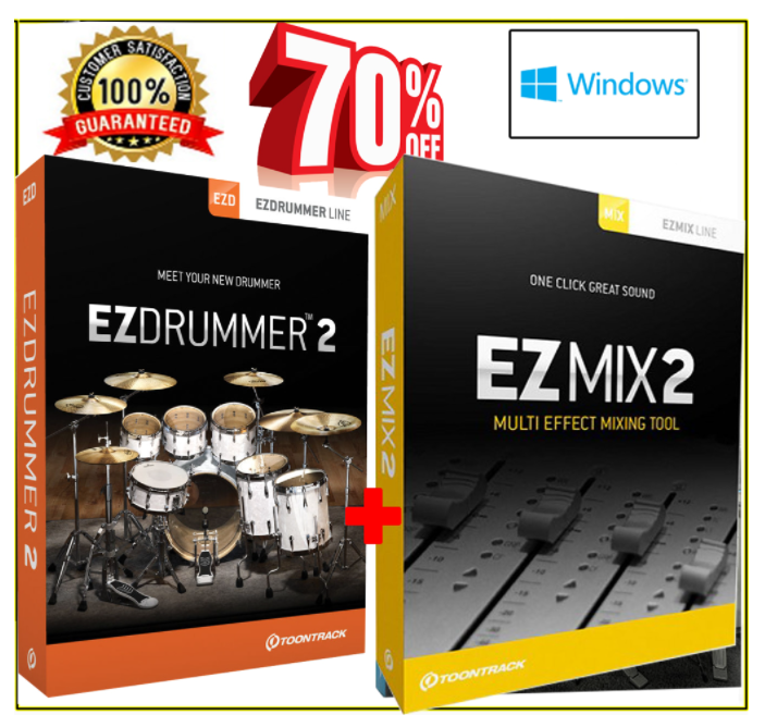 ✔️Toontrack [ezdrummer 2] + [ezmix 2] + [41 pacote ezmix]✔️[WINDOWS]