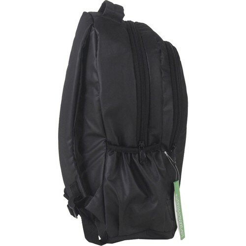 Couleurs unies de Benetton sac à dos scolaire noir 96029
