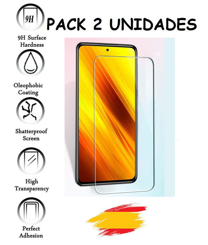 2X Protector for XIAOMI little X3 NFC tempered glass 9h anti-shock glass, 2 PCs good quality