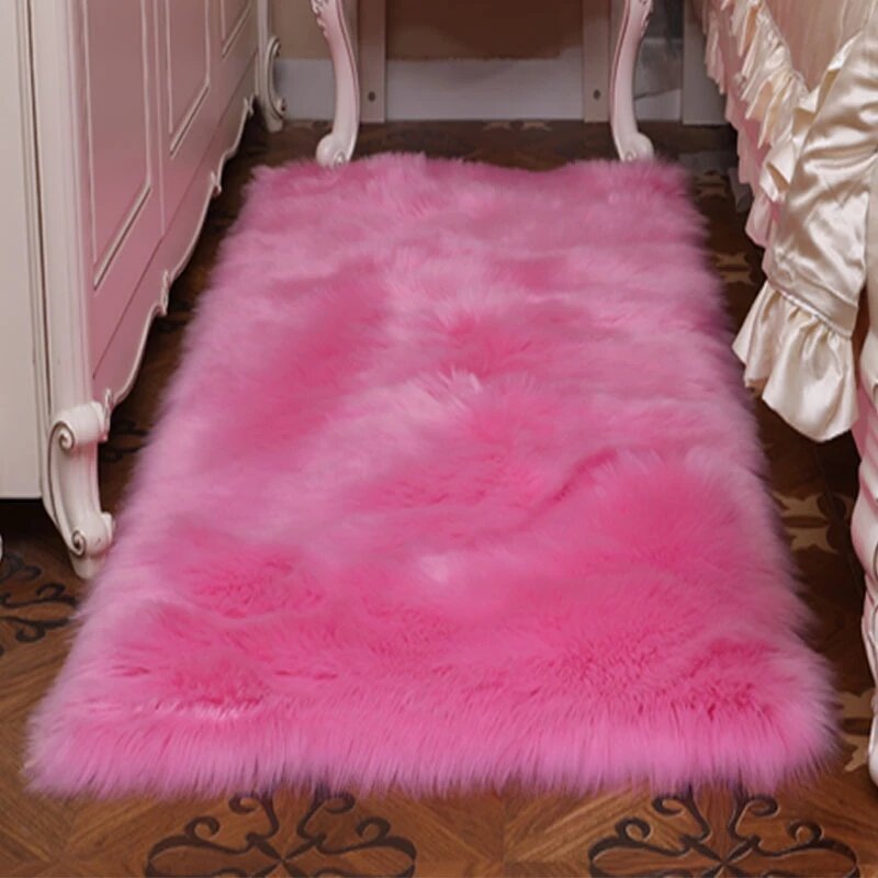 17-a cadeira da pele de carneiro da cor cobre cobertores quentes luxuosos pode ser personalizado tapetes macios sala de estar confortável